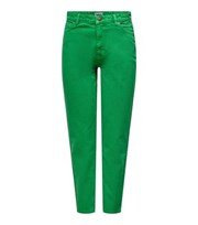 ONLY Green Ankle Grazing High Waist Mom Jeans